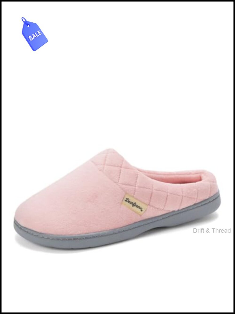 Women's Memory Foam Clog Slippers Microfiber Velour Wide Width Indoor Outdoor